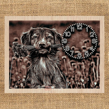 DOG CLOCK laser-ready grayscale file 3DWave.us